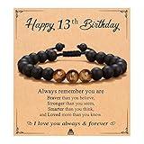 UNGENT THEM Coolest Gifts for 13 Year Old Boy Ideas Bracelet 13th Birthday Decorations Gifts for Boys Official Teenager Teen Son Grandson