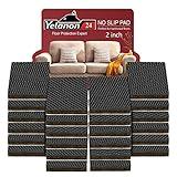 Yelanon Non Slip Furniture Pads -24 pcs 2’’ Furniture Grippers Hardwood Floors, Non Skid for Furniture Legs,Self Adhesive Rubber Feet, Anti Slide Furniture Floors Protectors for Keep Couch Stoppers