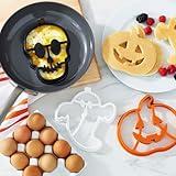 Sur La Table Halloween Pancake & Egg Molds, Set of 3, Orange