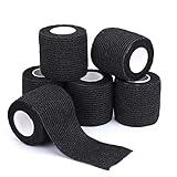 Self-Adhesive Cohesive Wrap Bandage Flexible Stretch Tape Athletic Strong Elastic First Aid Tape for Wrist, Ankle Sprains, Swelling 6 Packs, 2Inch X 5Yards