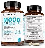 Calm Mood Booster Supplement - Natural Happy Pills for Stress, Sleep & Mood Support - Patented KSM-66® Ashwagandha & Suntheanine® L-Theanine, Rhodiola Rosea, Magnesium - 60 Count