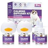 Tcllka Cat Calming Pheromone Diffuser Effectively Relieve Anxiety Stress Cat Calming Diffuser Comfort for Cats Refill Reduce Fighting Spraying and Scratching Calm Relaxing 48ml/Bottle Fits All Cats