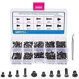 MEIYYJ 500pcs M2 M2.5 M3 Laptop Notebook Computer Replacement Screws Kit, PC Flat Head Phillips Screw Assortments, Countersunk SSD Electronic Repair Accessories for Sony DELL Samsung IBM HP Toshiba