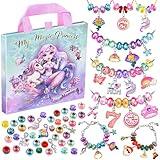 Charm Bracelet Making Kit & Unicorn/Mermaid Girl Toy- ideal Crafts for Ages 8-12 Girls who Inspire Imagination and Create Magic with Art Set and Jewelry Making Kit