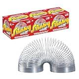 Just Play The Original Slinky Walking Spring Toy, 3-Pack Metal Slinky, Fidget Toys, Party Favors and Gifts, Kids Toys for Ages 5 Up, Amazon Exclusive