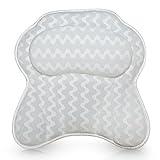 Bath Pillow Bathtub Pillow Back Neck Support Pillow, Spa Cushion for Tub, Relaxing Headrest Bath Pillow, Portable Washable Bathtub Accessories with 3D Air Mesh Thick Soft Bath Pillow