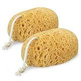 MainBasics Bath Sponge, Exfoliating Body Sponge Large & Soft Shower Sponge, Foam Loofah - 2 Pack