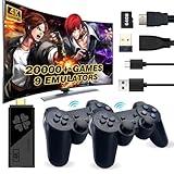 Upgraded Model Wireless Retro Game Stick, Retro Video Game Console, 9 emulators, (64G), with Over 20000 Built-in Electronic Games, 4K HDMI Output, Dual 2.4G Wireless Control Plug and Play Retro Game