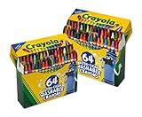 Crayola Washable Crayons - 64ct (2 Boxes), Bulk Crayons for Kids, Crayon Set, Coloring Book Crayons, Gifts for Kids & Toddlers [Amazon Exclusive]