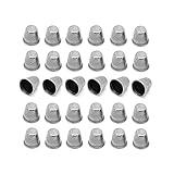 LGEGE 30PCs Silver toned Vintage DIY Crafts Metal Sewing Thimbles, Sewing Thimble (Size (Approx):19mm x 18mm)