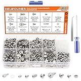 HELIFOUNER 480 Pieces Computer Standoffs Screws Assortment Kit for 2.5" SSD, Hard Drive, Computer Case, Motherboard, Fan Power Graphics with Screwdriver, Silver