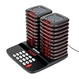 Retekess TD183 Restaurant Pager System, Restaurant Buzzers Long Range, 2624ft Working Distance, Charging Pile is Longer, 20 Rugged Coaster Pagers for Hospitality, Cafes, Parks