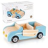 PairPear Wooden Family Car for Dolls,Wooden Toys Dollhouese Furniture Accessories Playset,Kids Pretend Preschool Play Vehicle Toys Gift for Toddler 3 Years and Up