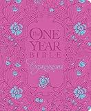 The One Year Bible Expressions NLT, Deluxe (Hardcover, Pink Flowers)