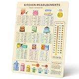 Levain & Co Kitchen Conversion Chart Magnet for Easier Cooking & Kitchen Baking - Vintage Kitchen Useful Gadgets - Cute Kitchen Accessories Gadgets - Cooking & Baking Accessories - Gifts for Bakers