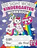 100 Sight Words Kindergarten Workbook Ages 4-6: A Whimsical Learn to Read & Write Adventure Activity Book for Kids with Unicorns, Mermaids, & More (Learning Activities Workbooks)