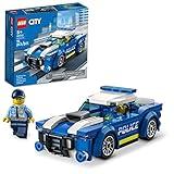 LEGO City Police Car Toy 60312 for Kids 5 Plus Years Old with Officer Minifigure, Small Gift Idea, Adventures Series, Car Chase Building Set