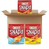 Cheez-It Snap'd, Cheese Crackers Chips, Thin Crisps, Lunch Snacks, Variety Pack, 22.5oz Box (3 Bags)