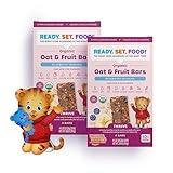 Ready Set Food Daniel Tiger Organic Oat & Fruit Bars – Safe & Easy Early Allergen Exposure for Babies 12+ Months, Organic Toddler Snacks with 8 Top Allergens, No Added Sugar (Blueberry Banana, 2-Pack)