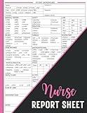 Nurse Report Sheet Notebook Day or Night Shift: Large-Print Patient Care Documentation Record Tracker