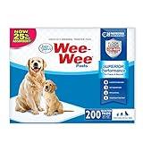 Four Paws Wee-Wee Superior Performance Pee Pads for Dogs of All Sizes, Leak-Proof Floor Protection Dog & Puppy Quilted Potty Training Pads, Unscented, 22" x 23" (200 Count)