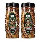 Utz Poker Mix – 20.5 oz. Barrel (2 Count) – Crunchy Snack Mix with a Touch of Spice, Perfect Party Snacks – Resealable Container - Cholesterol Free and Trans-Fat Free