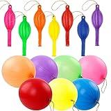 RUBFAC 20 Punch Balloons Thickened Punching Balloon Heavy Duty Party Favors for Kids, Bounce Balloons with Rubber Band Handle for Birthday Party