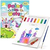 Paint With Water Coloring Book for Toddlers: Mess Free Kids Watercolor Painting Activity Kit - Arts and Crafts For Ages 3 4 5 6 Years Old - Unicorns and Magic - Travel Gift Toy, Kids Stocking Stuffers