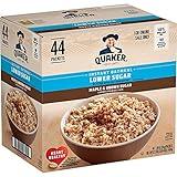 Quaker Instant Oatmeal Lower, Maple & Brown Sugar, 1.19 Oz - 44 Count (Pack of 1)