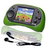 EASEGMER 16 Bit Kids Handheld Games Built-in 220 HD Video Games, 2.5 Inch Portable Game Player with Headphones - Best Travel Electronic Toys for Toddlers Age 3-10 Years Old Children (Green)