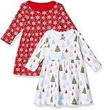 Hudson Baby baby girls Cotton Dresses Casual Dress, Sparkle Trees, 4T US