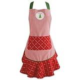 DII Women's Christmas Kitchen Apron Adjustable Adult Size for Cooking, Baking, Crafting & Entertaining, One Size, Merry Tree