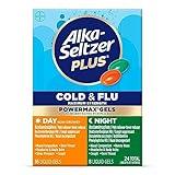 Alka-Seltzer Plus Power Max Cold and Flu Medicine, Day+Night, - Maximum Strength (Per 4 Hour Dose) Relief Cold and Flu Medicine for Adults and Children 12 Years and Older, 24 Count, Packaging May Vary