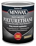 1 qt Minwax 63005 Clear Fast-Drying Oil-Based Polyurethane, Semi-Gloss