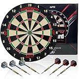 Professional Regulation Bristle Dartboard Set: High-Grade Compressed Sisal Dartboards with Print Numbers and Staple-Free Bullseye, Dart Board Set Suitable for Adults Family in Room/Bar/Garage