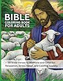 Bible Coloring Book for Adults: 30 Bible Verses to Meditate and Color for Relaxation, Stress Relief, and Calming Anxiety