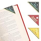 Knock Knock Mystery & True Crime Lovers Bookmark Corners, Set of 3 Unique Cardstock Bookmarks