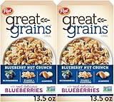 Post Great Grains Blueberry Morning Cereal, 13.5 Oz. Box (2 Pack)