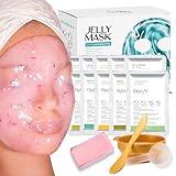 BRÜUN Peel-Off Jelly Mask Hydrating Premium Modeling Rubber Mask Spa Set - 10 Treatments (24k Gold, Lavender, Kiwi, Peppermint, Egyptian Rose, Matcha, Chamomile, Tea tree, Jazmine)