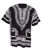 Dupsie's African Dashiki Shirt (Black and White, 3X-Large)