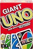 Mattel Games ​Giant UNO Official Card Game for Kids, Adults & Family Night, Oversized Cards & Customizable Wild Cards for 2-10 Players