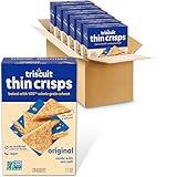 Triscuit Thin Crisps Original Whole Grain Wheat Crackers, Vegan Crackers, 6 - 7.1 oz Boxes