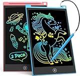 TECJOE 2 Pack LCD Writing Tablet, 10 Inch Colorful Doodle Board Drawing Tablet for Kids, Kids Travel Learning Toys Christmas Birthday Gifts for 3 4 5 6 Year Old Boys and Girls Toddlers