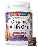 Purely Inspired All-in-One Vegan Protein Powder for Men & Women, Decadent Chocolate (14 Servings) - Plant-Based Organic Protein Powder for Shakes & Smoothies - Gluten-Free Nutritional Meal Replacement