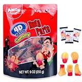 Amos 4D Gummy Body Parts Halloween Candy, Spooky Candy Snacks, Approx. 32 Individually Wrapped Pieces, 9 oz Bag – Perfect for Trick-or-Treat & Party Favors