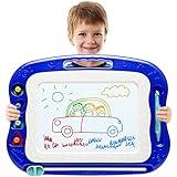 Magnetic Drawing Board,Large Doodle Board Toddler Toys for Girls Boys 3 4 5 6 7 Year Old Kids Gift Etch A Colorful Sketch Magnet Erasable Pad (Blue)