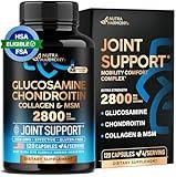 Glucosamine Chondroitin MSM Collagen | FSA HSA Eligible | Joint Support Supplement 2800 mg | Made in USA | FSA Approved Product Items | Flexibility Nutritional Vitamins | For Men & Women, 120 Capsules