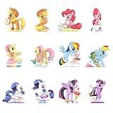 POP MART 12 Boxes Compatible with Hasbro My Little Pony Leisure Afternoon Series Character Popular Collectible Art Toy Hot Toys Cute Figure Creative Gift, for Christmas Birthday Party Holiday