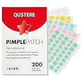 Pimple Patches for Face, Hydrocolloid Acne Patches, Cute Star Zit Covers, Colorful Spot Stickers with Tea Tree, Salicylic Acid & Cica Oil| 3 Sizes (10mm, 12mm & 14mm) |200 Count