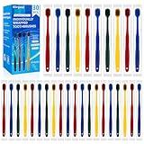 Khrgovd 30pcs Individually Wrapped Bulk Toothbrushes, Colorful Manual Disposable Travel Toothbrush Set for Adult, Kid, Medium Soft Bristles, for Travel, Hotels (4 Colors)